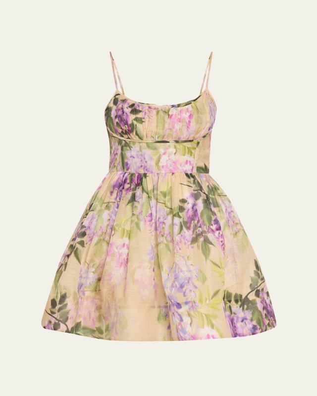 Alba Floral Fit-And-Flare Mini Dress